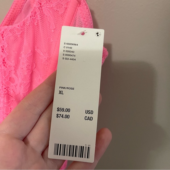 NWT UO Lovestruck Lace Corset Pink XL - Picture 6 of 6